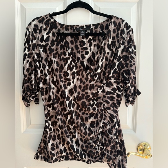 Style & Co Animal Print Blouse – Size Large - Picture 5 of 8